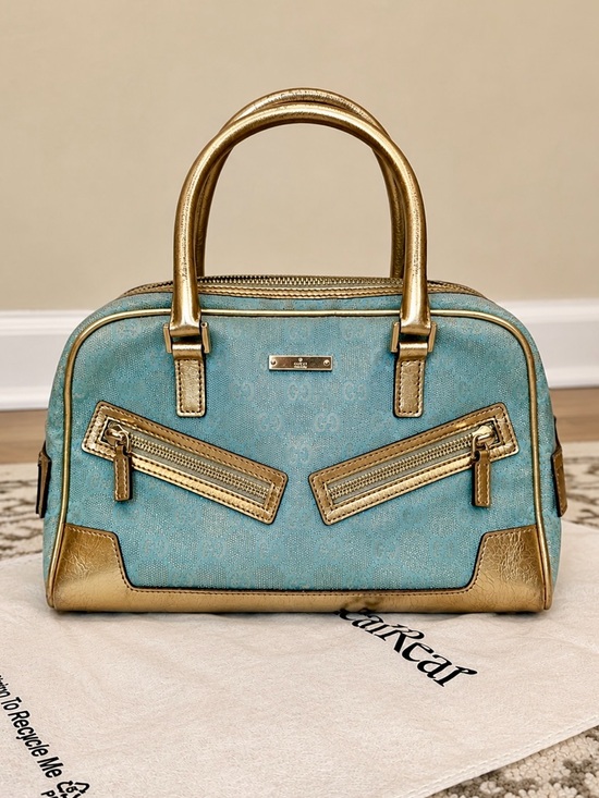 Gucci Handbags - Vintage Gucci Canvas Bowling Bag